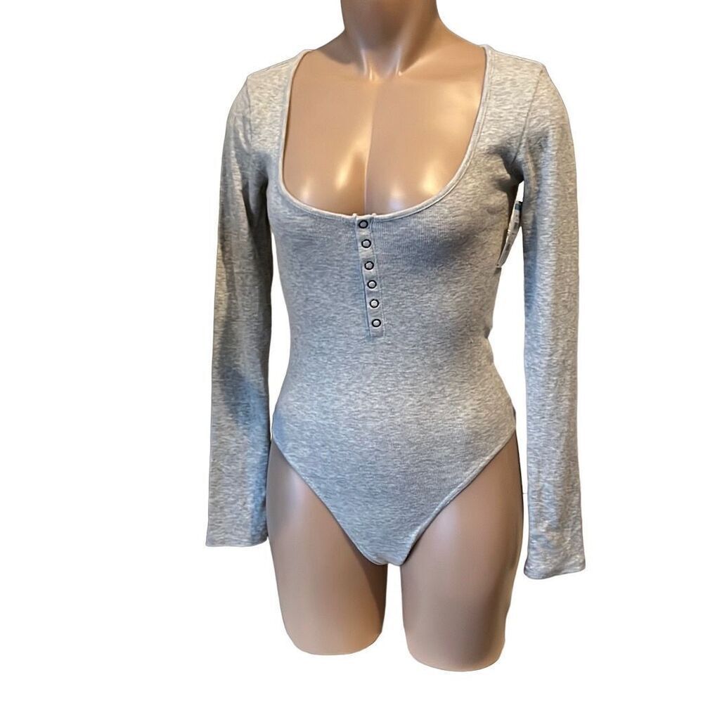 Open Edit Woman’s Ribbed Body Suit - Picture 2 of 14